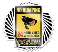 Car Stickers Funny Warning No Dumping Video Surveillance Violators Will Be Prosecuted Funny Sticker 10 Pcs Man Cave Bar Funk Around and Find Out Sticker(12X18CM)