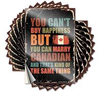 Car Stickers Funny You Can't Buy Happiness But Can Marry Canadian Funny Sticker 10 Pcs Prank Stickers for Adults Stickers for Your Car(6X9CM)