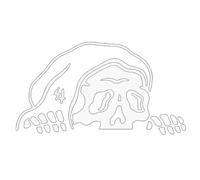 Car Stickers - Gothic Realistic Car Decoration | Peeking Skeleton Sculpture | PVC Sun-Proof Holiday Stickers | Pillar Colorful Gradient Skull Sticker | Cartoon Sticker for Party Bags Water Bottles
