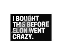 Car Stickers - I Bought This Before Elon was Crazy - Tsl Car Decal for Tesla Bumper Vinyl Funny Car Stickers