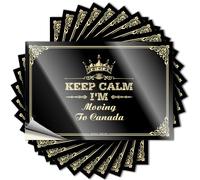 Car Stickers Keep Calm I'm Moving to Canada Stickers Funny Car Decals Bumper Sticker(12X18CM)