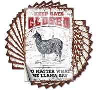 Car Stickers Keep Gate Closed No Matter What The Llama Say Funny Sticker 10 Pcs Funny Bumper Stickers Car Decal Stickers(12X18CM)