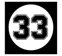 Car Stickers Personality Creative Racing Number 33 Vinyl Decals Car Motorcycle Bumper Body Rear Window Decorative Decals,15cm(Silver,15cm)