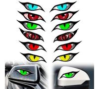 Car Stickers Personality Eye Car Decal,12 Pcs Motorcycle Stickers Decals,Evil Eyes Sticker,Waterproof Stickers for Bumpers Laptop Wall Phones Window and More