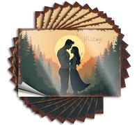 Car Stickers Romantic Sunset in The Forest: A Loving Couple's Journey Stickers 10Pcs Funny Car Stickers Man Cave Sign Funny(6X9CM)