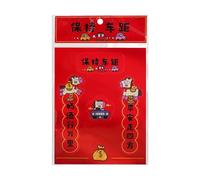 Car Stickers: Rubber, Good Luck Magnetic Couples With Soft Magnet, Chinese Spring Festival Couples | 2026 Mini Stickers Year Of The Horse New Year Greetings Pu Decoration