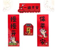 Car Stickers: Rubber, Good Luck Magnetic Couples With Soft Magnet, Chinese Spring Festival Couples | 2026 Mini Stickers Year Of The Horse New Year Greetings Pu Decoration