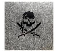 Car Stickers Skulls Blades Pirates Crossbones Funny Body Bumper Windshield Decal Decorative Styling(Black,14x13.2cm)