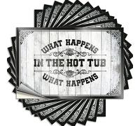Car Stickers Stickers Funny What Happens in The Hot Tub Stays in The Hot Tub Stickers Funny Signs for Home Bar Love Stickers(8X12CM)
