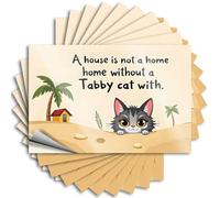Car Stickers Tabby Cat's Tropical Hideaway: A Home is Not Just A House Stickers 10Pcs Funny Sticker Car Accessories(6X9CM)