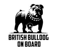 Car Stickers Vinyl Decal British Bulldog On Board Motorcycle Decorative Accessories Creative Laptop Helmet15x16 cm