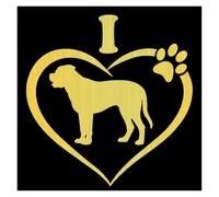 Car Stickers Vinyl Decal I Love My Bullmastiff Dog Animal Motorcycle Decorative Accessories(2,15 cm)