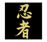 Car Stickers Vinyl Decal Ninja in Kanji Japane Motorcycle Decorative Accessories Creative Waterproo(4,25x12 cm)