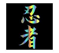 Car Stickers Vinyl Decal Ninja in Kanji Japane Motorcycle Decorative Accessories Creative Waterproo(2,20x10 cm)