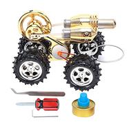 Car Stirling Engine Kit - 21x14x12 cm Model, Mini Electric Power Generator, Educational Science Toy, Engine Motor Model for Adults & Kids, DIY Car-Shaped Energy Experiment Kit