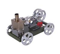 Car Stirling Engine Model, DIY Assembly Hot Air Stirling External Combustion Engine Motor, Mechanical Science Collectible Stirling Motor for Him, Science Experiment Gifts for Adult