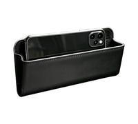 Car Storage Bag, Foldable Leather Organizer, 7.09x3.54x1.38 Inches Storage Bag with Space Saving Feature, Compact Vehicle Organizer with Simple Design for Door Backseat Interior Truck SUV RV Sedan