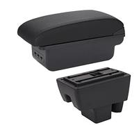 Car Storage Box For Skoda For RAPID For VW For Polo Car Armrest Box Retrofit Car Accessories Interior Details Storage Box Armrest Car Arm Rest Car Storage Box(B2 Black line 3USB)