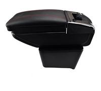 Car Storage Box Storage Box Armrest For VW For Polo Mk4 2002-2009 For For Vivo 2010- Arm Rest Rotatable Center Centre Console Storage Box(Blue Thread)