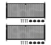 Car Storage Net, Elastic Mesh Storage Nets Pocket Holder, Universal Car Truck Seat Rear Cargo Net Organizer Pouch For Car Caravan Motorhome Boat with Screws-2 PCS