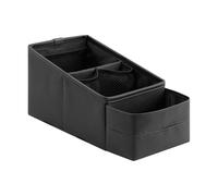 Car Storage Organizer Between Seats - Console Box | Vehicle Interior Caddy Tray Cup Holder For Tissue Cell Phone Sunglasses Drinks Water Bottle Snacks, Universal Auto Crevice Gap Filler Pocket Set