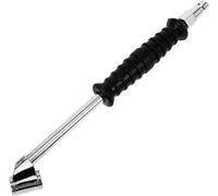 Car Straight Air Chuck Tire Inflator Nozzle Metal Inflator Air Compressor Attachment with Pressure Gauge for Car and Motorcycle Tyre Inflation, Heavy Duty Design, Tire Safety Check, Routine Inspect...