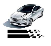 Car Stripes Hood Sticker Racing Bonnet Sport Decal, for Renault Megane, for Clio RS Captur Sandero Espace Twingo Scenic Laguna Trafic
