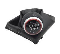 Car Styling 12mm Gear Shift Knob Gaiter Boot Lever Handle Head Dustproof Cover for A4 S4 B8 8K A5 8T Q5 8R S Line 2007-2015(12345R red Set)