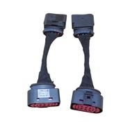 Car Styling 2PCS Xenon Headlight 10 to 14 Pin Wiring Harness Connector Plug Adapter Compatible for VW Golf MK6 Compatible for Audi 1J0973737 1J0973835