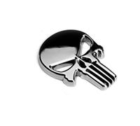 Car Styling 3D Metal Punisher Skull Emblem Badge Stickers Decals Auto Truck Motorcycle Car Accessories Automobiles (Color : SR)