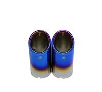 Car-Styling Accessories End Pipes Car Exhaust Pipe Muffler Tip Cover For VW For Passat B7 CC For Tiguan HUQMDIE(2pcs Blue)