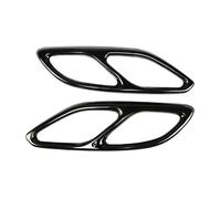 Car Styling Accessories Muffler Exhaust Pipe Tail Cover Trim For Mercedes For Benz CLA Class C118 W118 CLA180 200 220 250 260 2020-2023(Black)