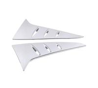 Car Styling Carbon Chrome Rear Window Spoiler Side Wing Triangle Cover Trim Molding Garnish For Toyota For Sienna 4th 2021-2025(Chrome Color)