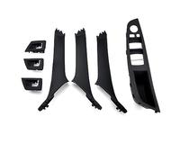 Car Styling Interior for BMW 5 Series F10 F11 Gray Beige Black Interior Inner Door Handle Panel Pull Trim Cover Original Right Hand Drive Automotive Interior Trim (Color : Black RHD 7PCS)
