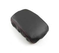 Car Styling Interior Leather Center Control Armrest Box Cover Trim Accessories For Golf 8 MK8 2020 2021(Black-red line)