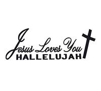 Car Styling Jesus Loves You Hallelujah Christian Car Sticker Reflective New Release Easy Operation