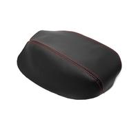Car Styling Leather Interior Center Console Lid Armrest Box Cover Trim Accessories For Audi Q3 2019 All Season Use(Black with red)