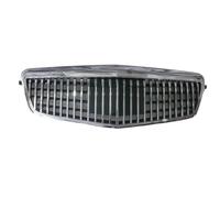 Car Styling Middle Grille Compatible For Mercedes-Benz E-Class W212 2009-2013 Modified To Maybach Silver Black Front Bumper Center Grille(Silver)