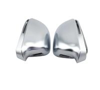 Car Styling Mirror Cover For A4 B8 A3 A5 A6 Q3 2008-2017 Matte Chrome Silver Rearview Mirror Cover Protection Cap(With hole)