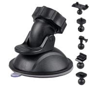 Car Suction Cup For Dash Cam Holder With 5 Types Adapter | Vehicle Video Recorder On Windshield & DashBoard Mount | 360 Degree Angle Car Mount For Driving DVR Camera Camcorder GPS Action Cameras