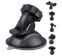 Car Suction Cup Holder, Ca-r Mounted Sucti-on -p For Driving Recorder, Mount For Camera With 5 Adapters 360 Degree Adjustable Dashboard For Photography, Navigation