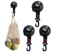 Car Suction Cup Hooks - 360 Degree Rotating, Outdoor Mounting with Securing, Glass Surfaces with Holding, Heavy Duty, 4-Piece Set for Automobile Tail Tent and Boat Window Fixing