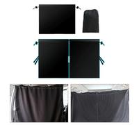 Car Sun Barrier Curtains Set for Front Rear Seats - 95 Light Blocking Privacy Shade for Suv Sedan Truck - 150x80 Cm Divider Two 85x65 Cm