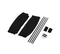 Car Sun Shade 2Pieces Universal Foldable Car Sun Shades Side Window Curtains UV Protection Black Cloth Visor Blinds(Black 50x39cm)
