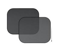 Car Sun Shade Car Window Sunshade Cover Sun UV Protection Auto Front Rear Black Curtain Side Glass Mesh Sunshades(Black 2x A)
