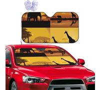 Car Sun Shade Foldable Windshield Sun Visor Protector African grassland animals Windshield Sun Shade Car Front Window Sunshades for Most Sedans SUV Van Truck Auto Accessories M