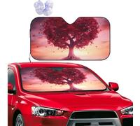 Car Sun Shade Foldable Windshield Sun Visor Protector Beautiful Heart Love Tree Windshield Sun Shade Car Front Window Sunshades for Most Sedans SUV Van Truck Auto Accessories S