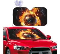 Car Sun Shade Foldable Windshield Sun Visor Protector Billiard ball on fire Windshield Sun Shade Car Front Window Sunshades for Most Sedans SUV Van Truck Auto Accessories S