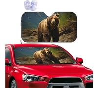 Car Sun Shade Foldable Windshield Sun Visor Protector Brown bear Windshield Sun Shade Car Front Window Sunshades for Most Sedans SUV Van Truck Auto Accessories M
