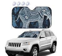 Car Sun Shade Foldable Windshield Sun Visor Protector Elephant-Blue Black Windshield Sun Shade Car Front Window Sunshades for Most Sedans SUV Van Truck Car Accessories S
